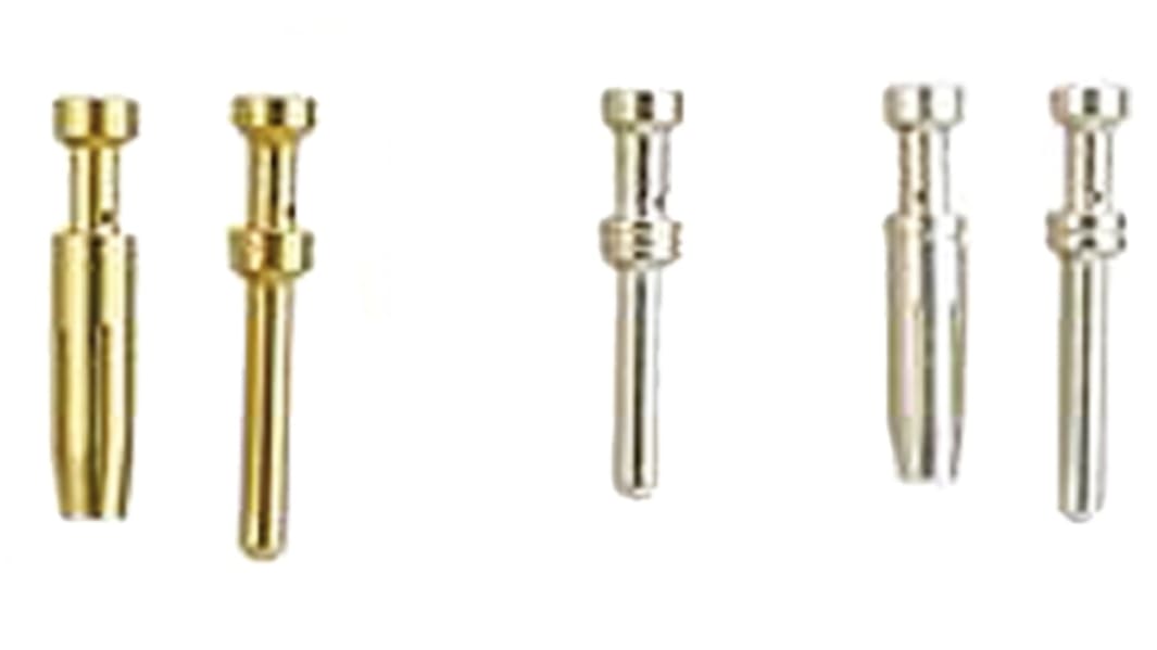 HARTING Han E Male 16A Crimp Contact Minimum Wire Size 2.5mm² Maximum Wire Size 2.5mm² for use with Han E GoldTec