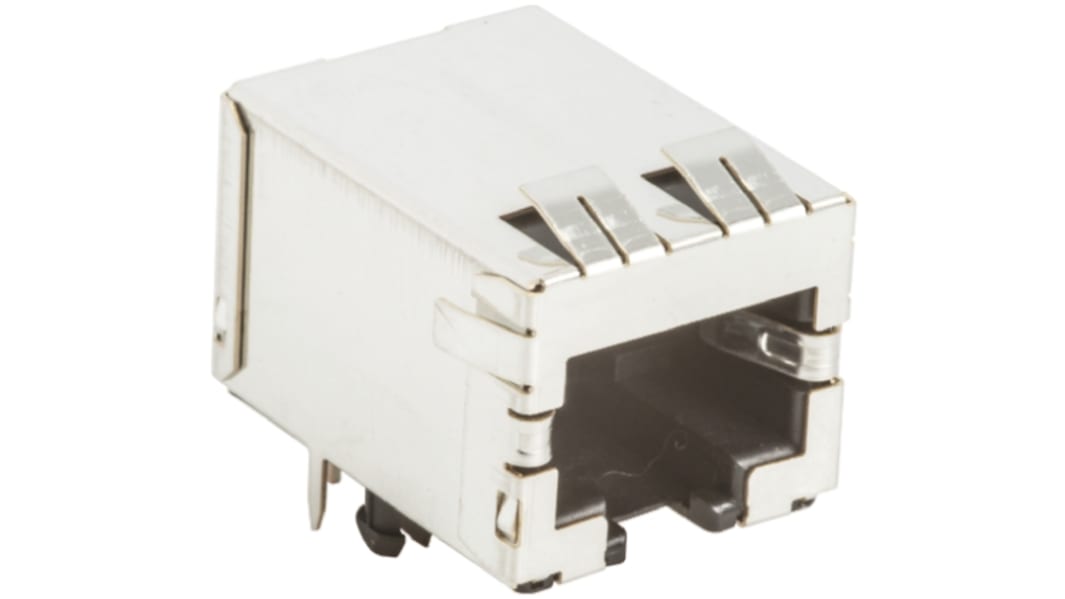 Hirose TM11R Series Female RJ45 Connector, Through Hole, Cat5, STP Shield Right Angle 8P8C -Way