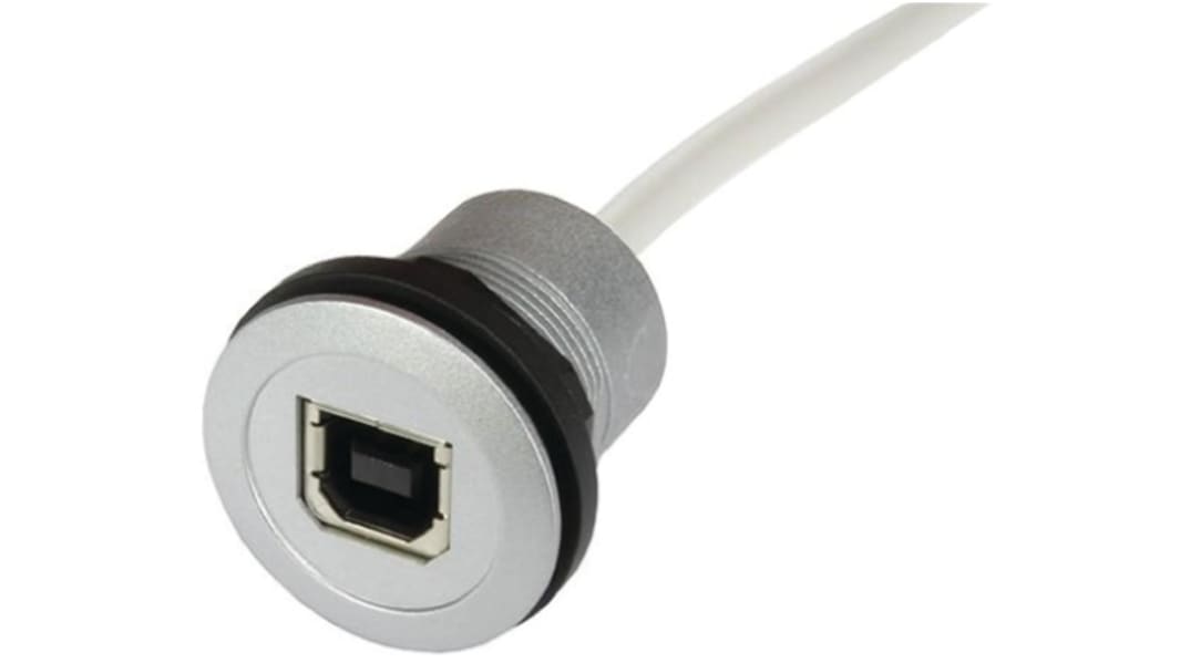 HARTING USB 2.0, Male USB B to Female USB B, 1.5m