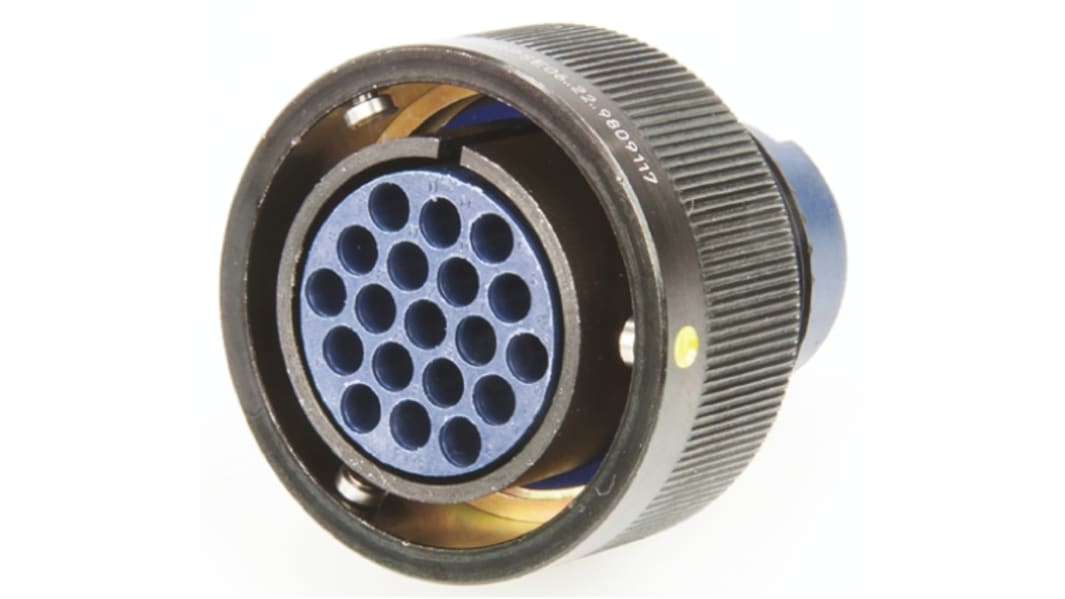 Connettore circolare MIL AB Connectors, Ad angolo diritto, 19 poli, Femmina, Montaggio su cavo