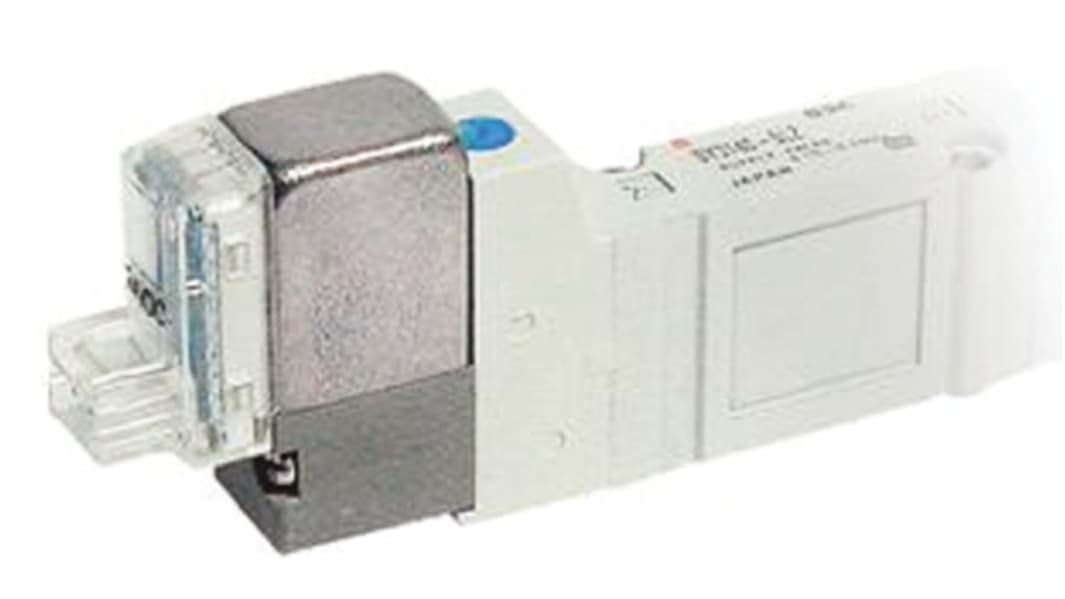 Electrodistributeur pneumatique SMC série SY3000 fonction 5/2, Bobine/Assistée, 24V c.c.