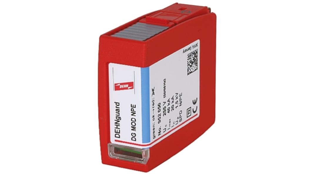 Dehn, DG Surge Protection Plug 255 V ac Maximum Voltage Rating 40kA Maximum Surge Current Surge Arrester Protection