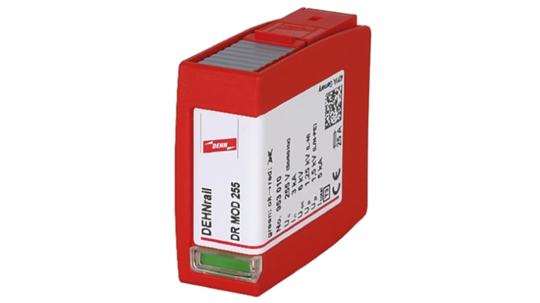 Dehn, DR Surge Protection Plug 255 V ac/dc Maximum Voltage Rating 5kA Maximum Surge Current Surge Arrester Protection