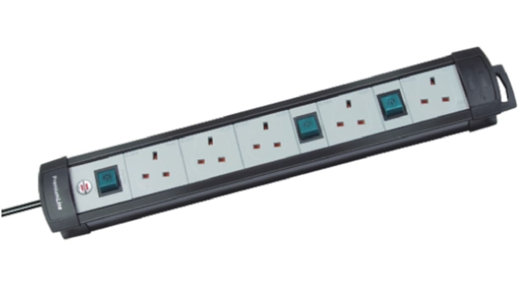 Rallonge électrique brennenstuhl 3m, 5 prise Type G - Britannique, 230 V, 13A, IP20