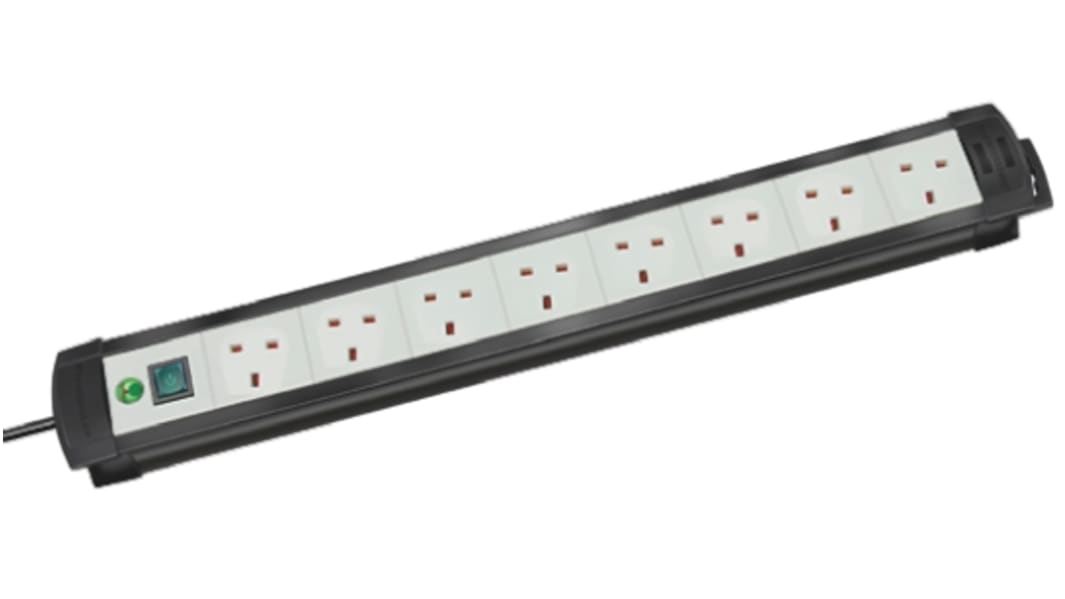 Rallonge électrique brennenstuhl 3m, 8 prise Type G - Britannique, 230 V, 13A, IP20