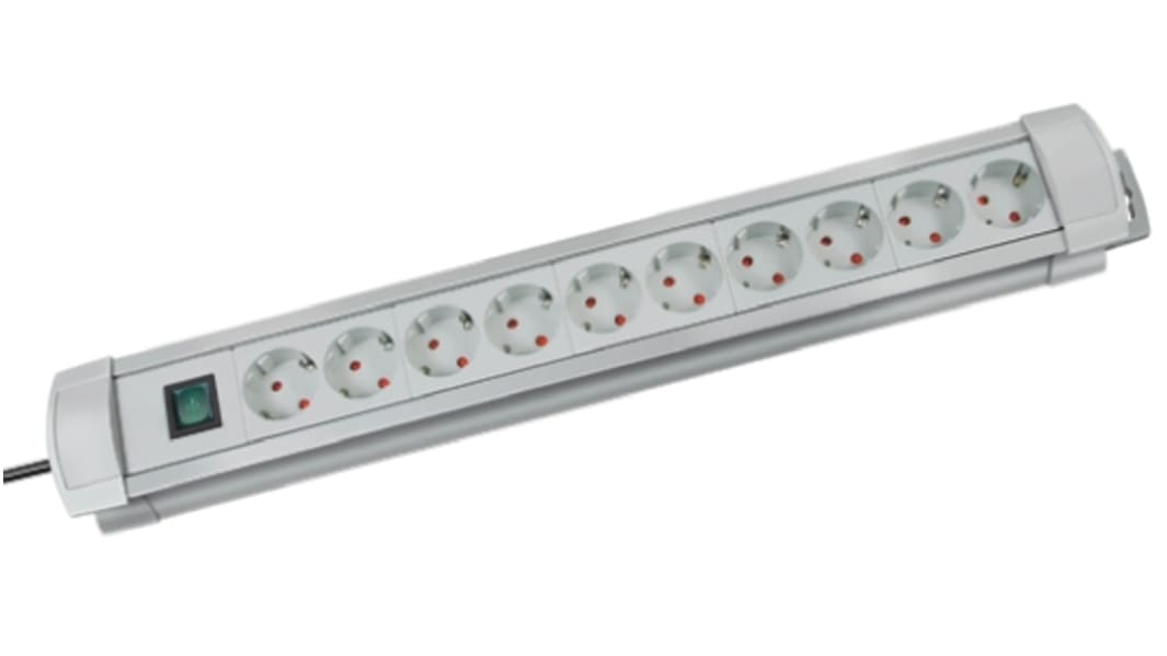 Rallonge électrique brennenstuhl 3m, 10 prise Type F - Schuko allemand, 230 V, 16A, IP20