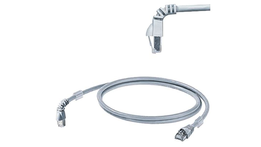 Cable Ethernet Cat6 S/FTP Weidmuller de color Gris, long. 2m, funda de LSZH