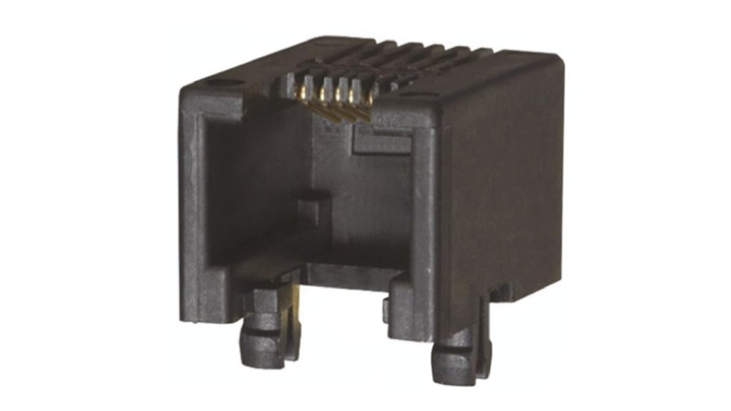 Amphenol Communications Solutions MOD JACK Series Female RJ45 Connector, Through Hole, Cat3 Horizontal 6P6C -Way