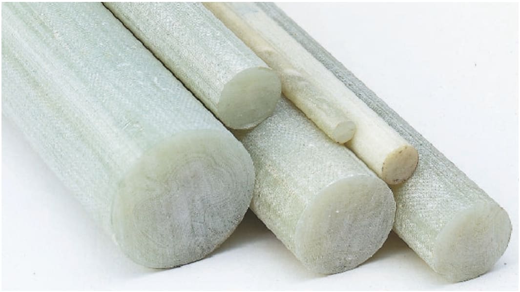 Plastica laminata fibra di vetro Tufnol, Naturale, 1.17m, Ø 6mm