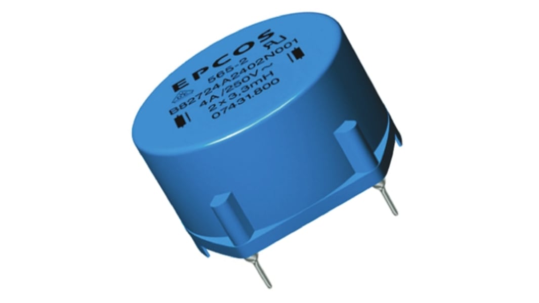 EPCOS 27 mH ±30% Ferrite Power Line Choke, 1.4A Idc, 460mΩ Rdc 250 V ac, B82724A