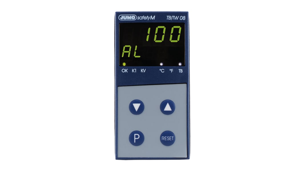 Limitatore di temperatura Jumo TB/TW 08, 110 → 240 V c.a., 96 x 48mm, 2 uscite Relè