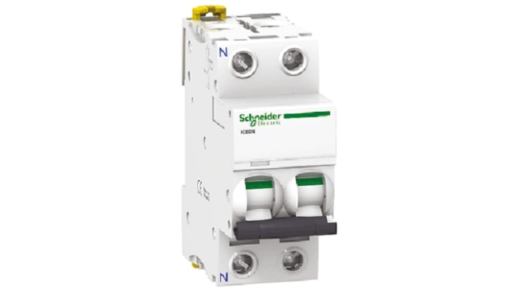 Schneider Electric iC60N MCB Leitungsschutzschalter Typ B, Pol 2 10A 440V, Abschaltvermögen 6 kA Acti 9