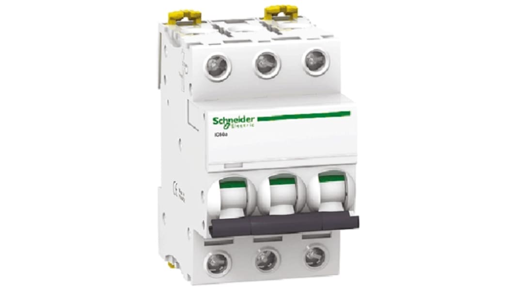 Schneider Electric iC60N MCB Leitungsschutzschalter Typ B, Pol 3 16A 440V, Abschaltvermögen 6 kA Acti 9