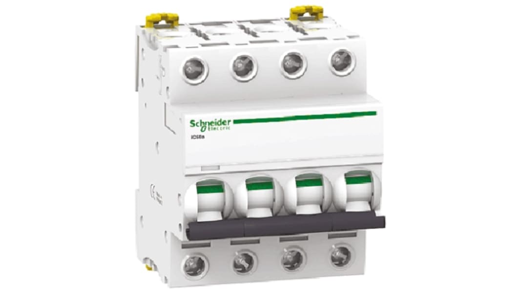 Schneider Electric iC60N MCB Leitungsschutzschalter Typ C, Pol 4 1A 440V, Abschaltvermögen 6 kA Acti 9