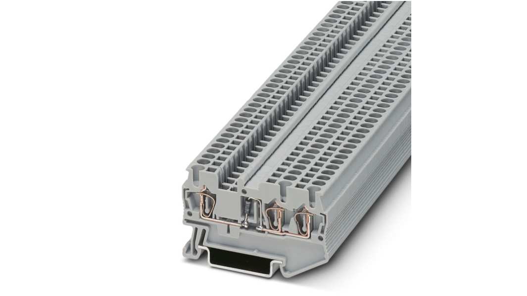 Phoenix Contact 3036246 ST 2.5-TWIN-DIO/L-R Series Grey, 0.8 → 4mm², Single-Level, Spring Clamp Termination