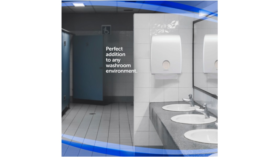 Kimberly Clark Plastic White Wall Mounting Paper Towel Dispenser, 320mm x 420mm x 150mm