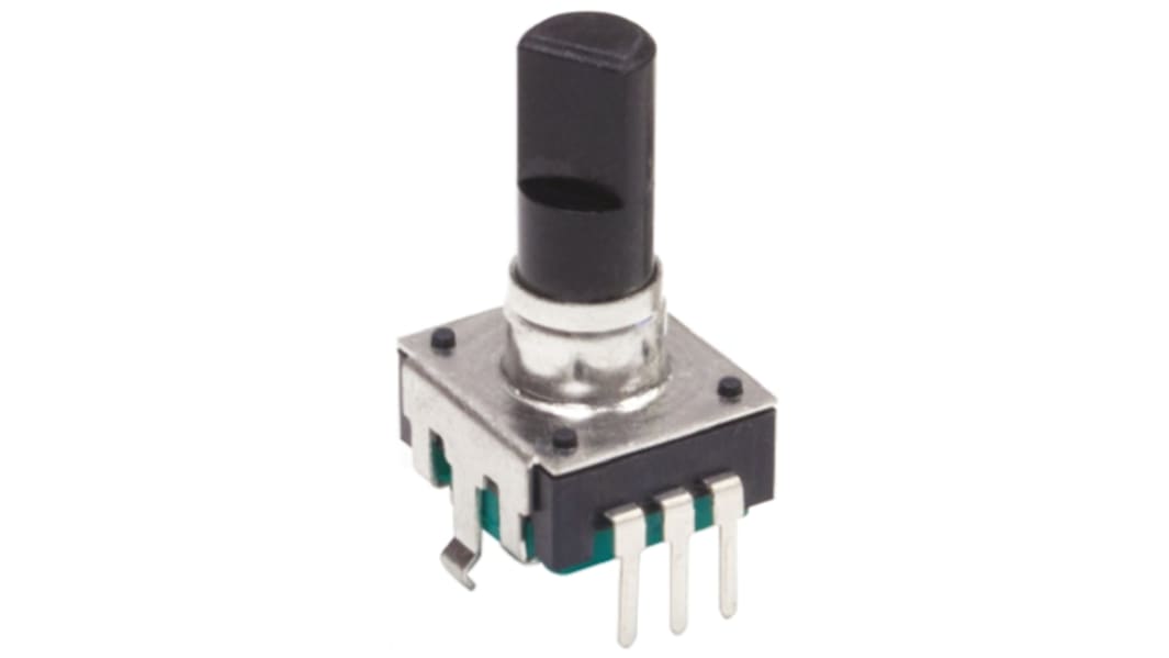 Bourns 12 Pulse Incremental Mechanical Rotary Encoder with a 6 mm Flat Shaft (Not Indexed), Through Hole