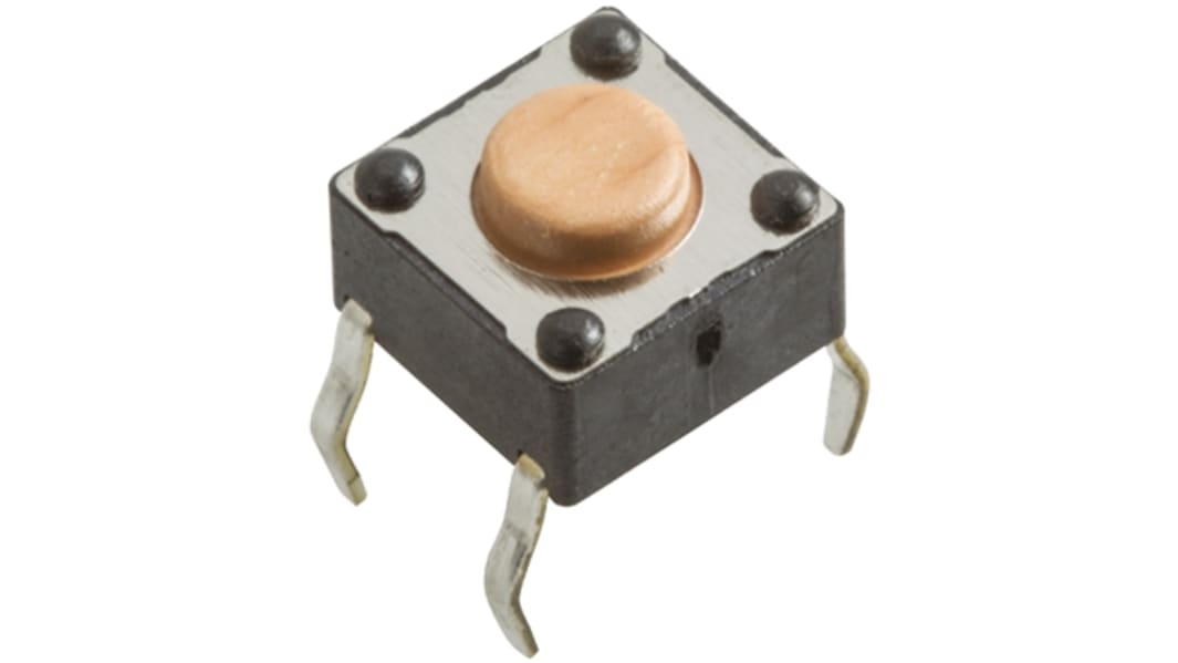 Würth Elektronik Taster SPST, Lötanschluss 50 mA @ 12 V dc Tastend 0.9mm Taster Rosa, 6.2 x 6.5mm B. 6.2mm L. 6.5mm
