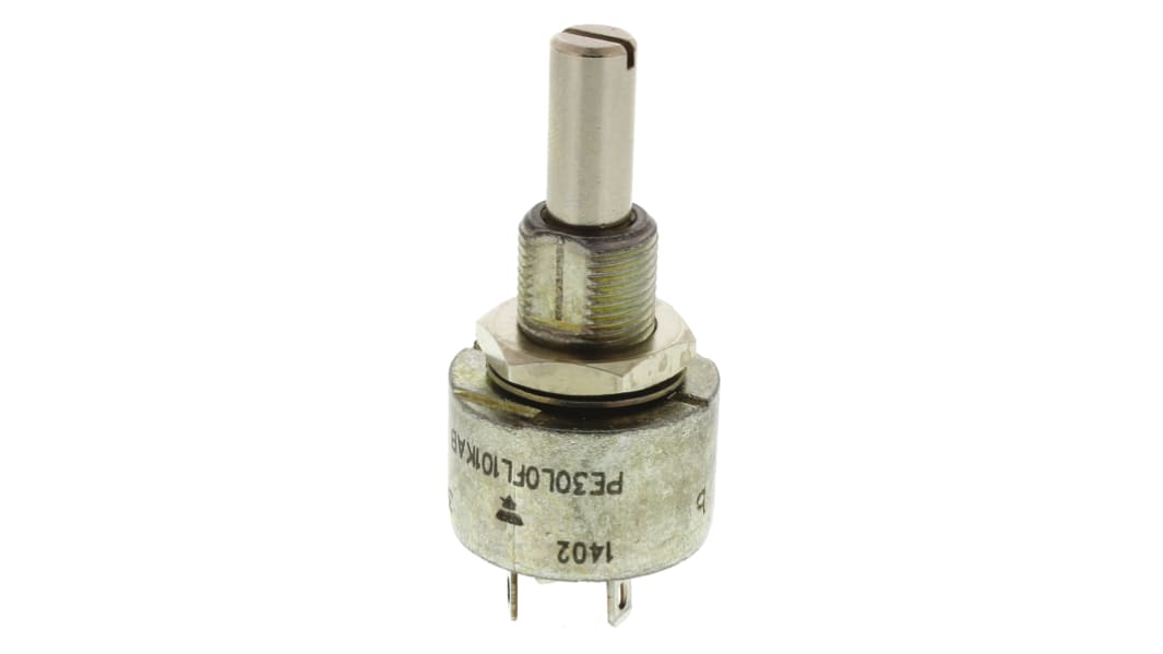 Vishay PE30 220Ω Rotary Potentiometer 1-Gang Panel Mount, PE30L0FR221KAB