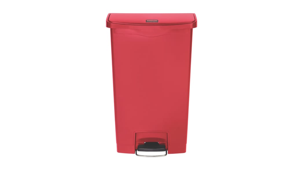 Rubbermaid Commercial Products PE Mülleimer 68L Rot T 410mm H. 673mm B. 502mm, mit Deckel