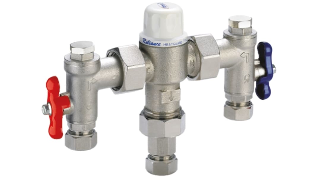 Reliance Cast Gun Metal Thermostatic Mixing Valve, 22mm BSP
