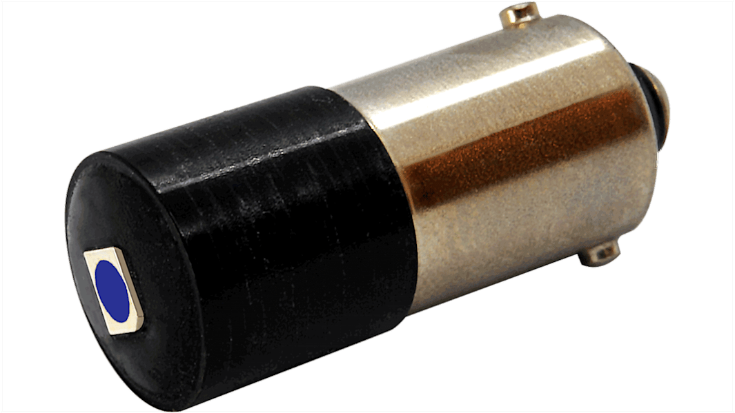 Bombilla para piloto luminoso LED Oxley Azul, 12-60V ac/dc / 20mA, 306mcd, 120°, casquillo BA9s, Ø 10mm