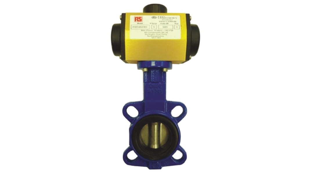 RS PRO Butterfly type Pneumatic Actuated Valve 2-1/2in