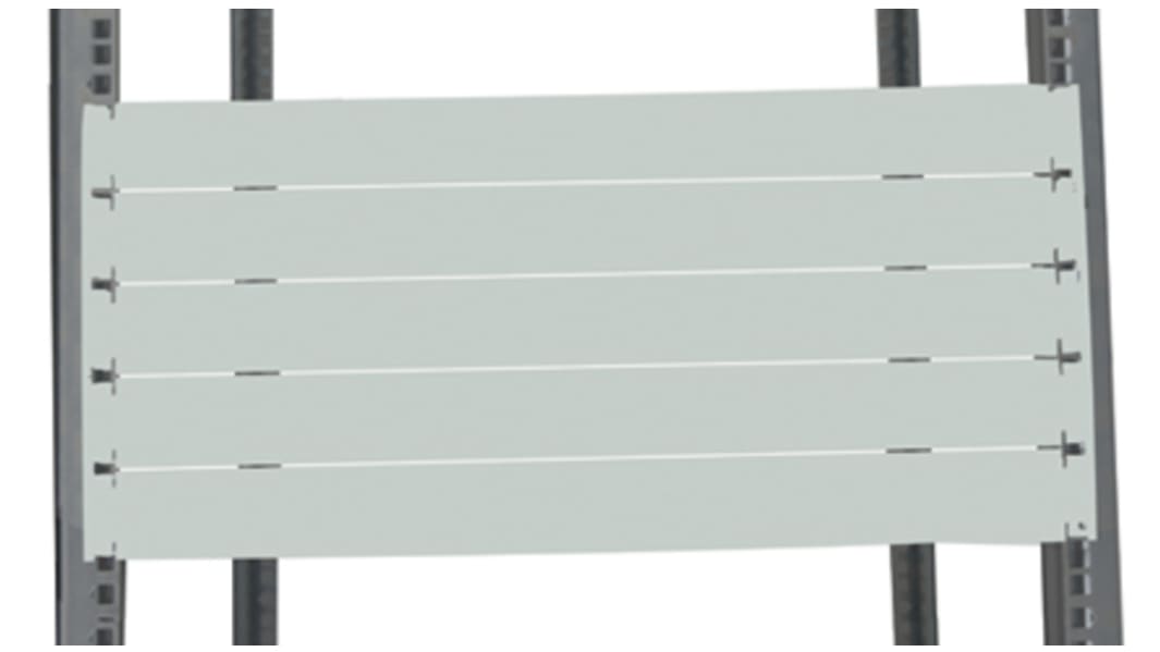 Panneau d'obturation 2U RS PRO, 483 x 9mm, Gris