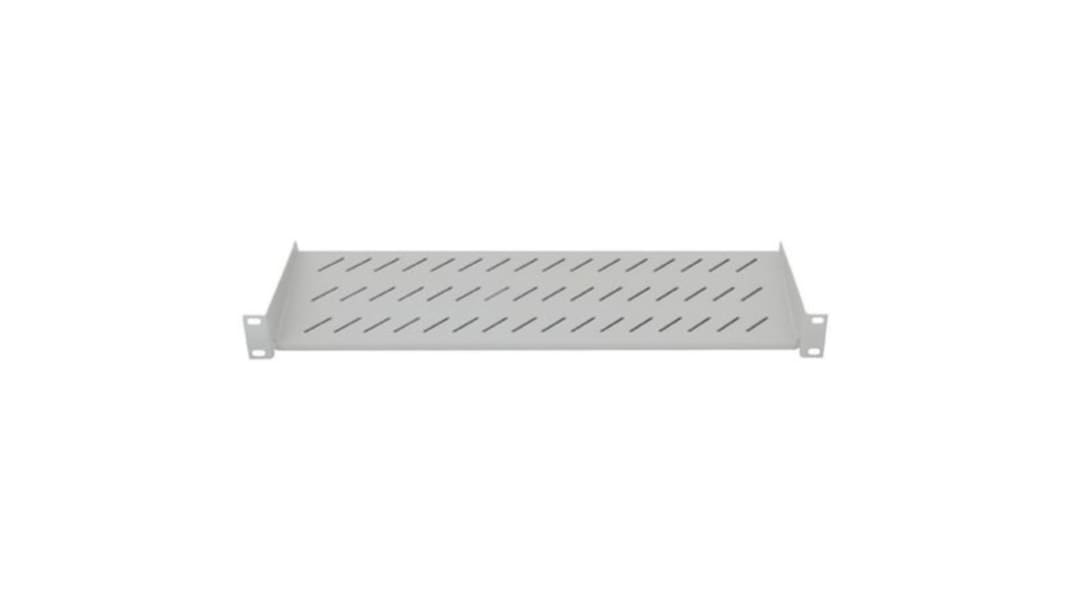 RS PRO 2U Auslegerboden, Stahl Grau Belüftet, 483mm x 400mm x 88mm