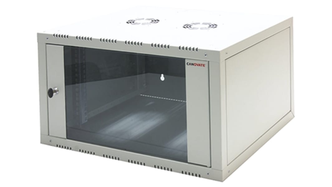 RS PRO 19 Zoll Gehäuse, 6U 366 x 600 x 400mm Grau Stahl