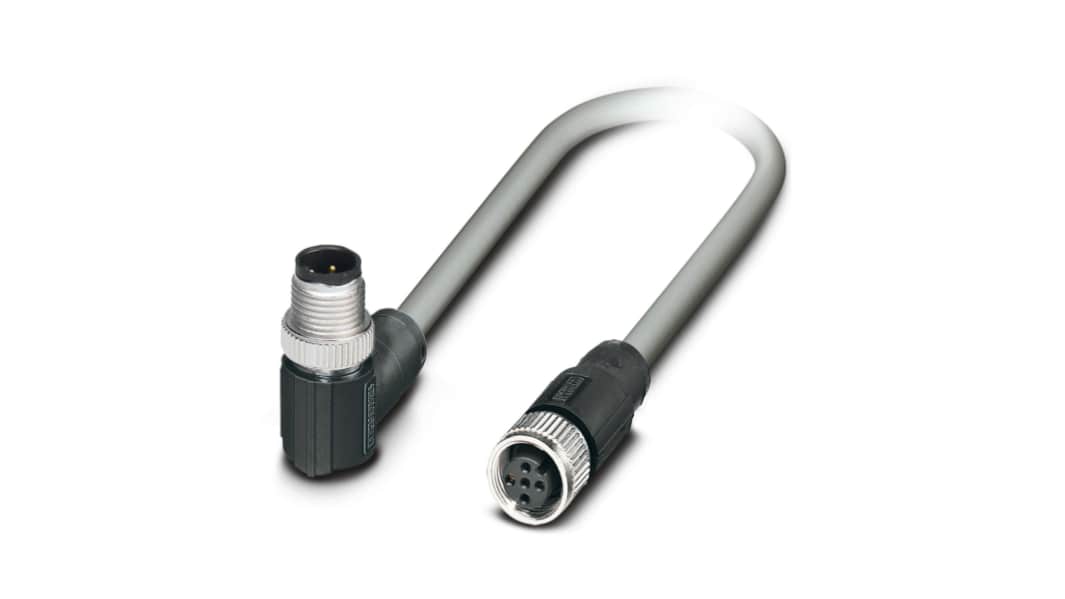 Cable de bus Phoenix Contact, con. A M12 Hembra, 5 polos, con. B M12 Macho, 5 polos, cod.: A, long. 500mm