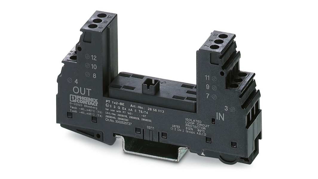 Protector contra transitorios Phoenix Contact, Elemento Base, Carril DIN, montaje atornillado