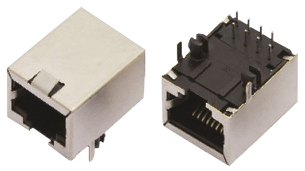 MH Connectors MH Modular Series Female RJ45 Connector, STP Shield Right Angle 8P8C -Way