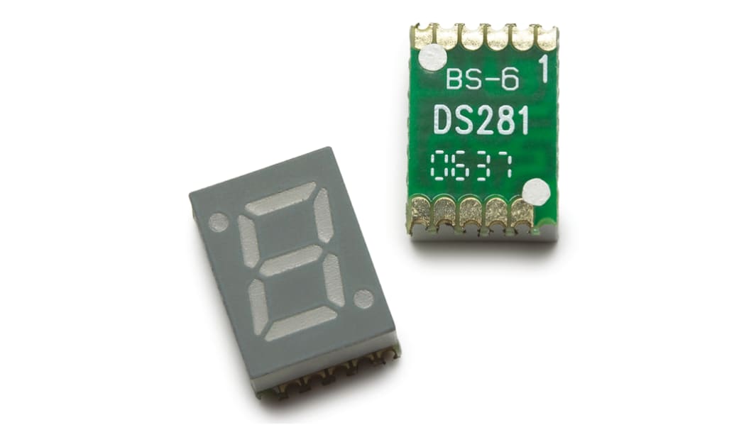 Display LED a 7 segmenti a segm. Broadcom, H. 7mm, 7.5 x 10.8 x 3.8mm, 7,5 mcd, col. Rosso