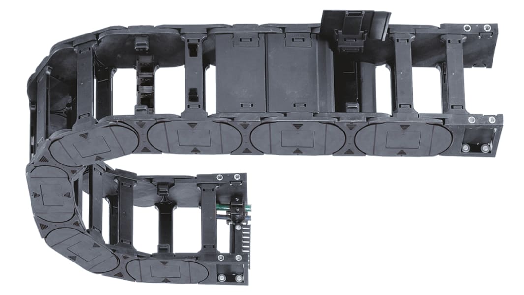 Igus E4.56, e-chain Black Cable Chain - Flexible Slot, W334 mm x D84mm, L1m, 300 mm Min. Bend Radius, Igumid G