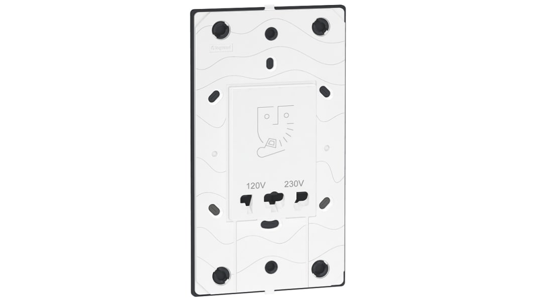 Toma de corriente para máquina de afeitar Legrand, Blanco, Plástico, sin interruptor Interior, IP24 230 V