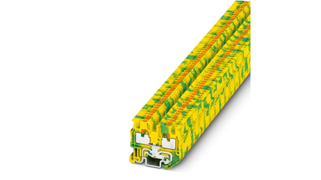 Phoenix Contact 3248110 MPT 1.5/S-PE Series Green/Yellow, 1.5mm², Single-Level, Push In Termination