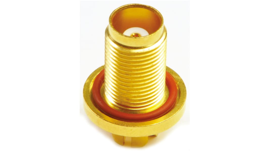 Amphenol RF Buchse Koaxialsteckverbinder TNC-Steckverbinder, PCB Löt-Anschluss, für LMR-200-Kabel, 50Ω mit Trennwand,