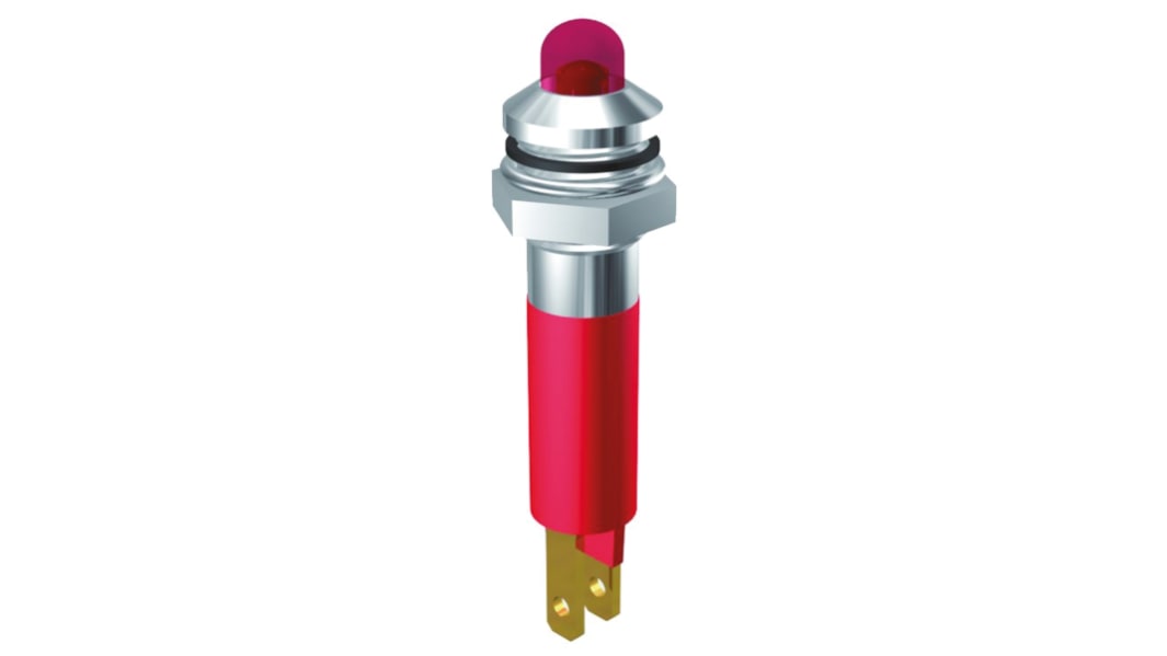 Indicatore da pannello Signal Construct Giallo  a LED, 230V, Sporgente, foro da 8mm