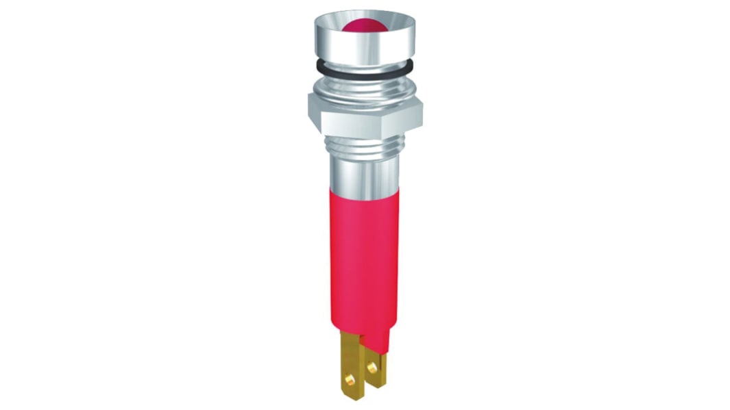 Indicatore da pannello Signal Construct Blu  a LED, 230V, Ad incasso, foro da 8mm