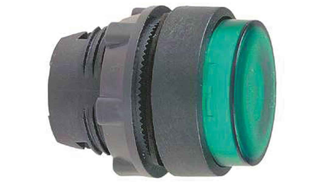 Schneider Electric Harmony XB5 Series Green Momentary Push Button Head, 22mm Cutout, IP66, IP69K