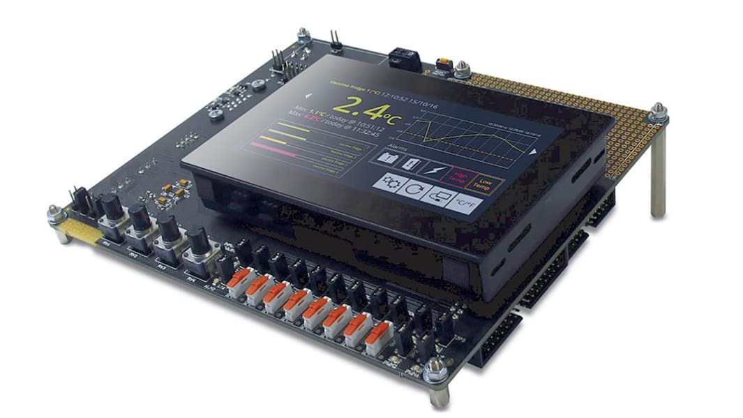 Kit de desarrollo Lascar PanelPilotACE, con display TFT, para Corriente, Voltaje