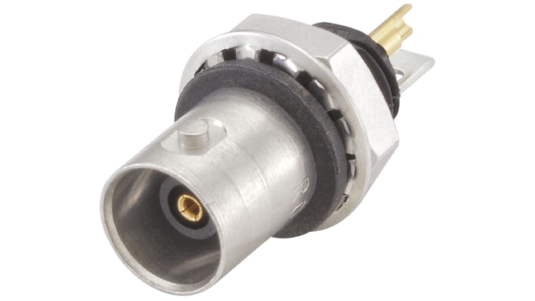 Rosenberger BNC Series, Jack Panel Mount BNC Connector, 50Ω, Solder Termination, Straight Body