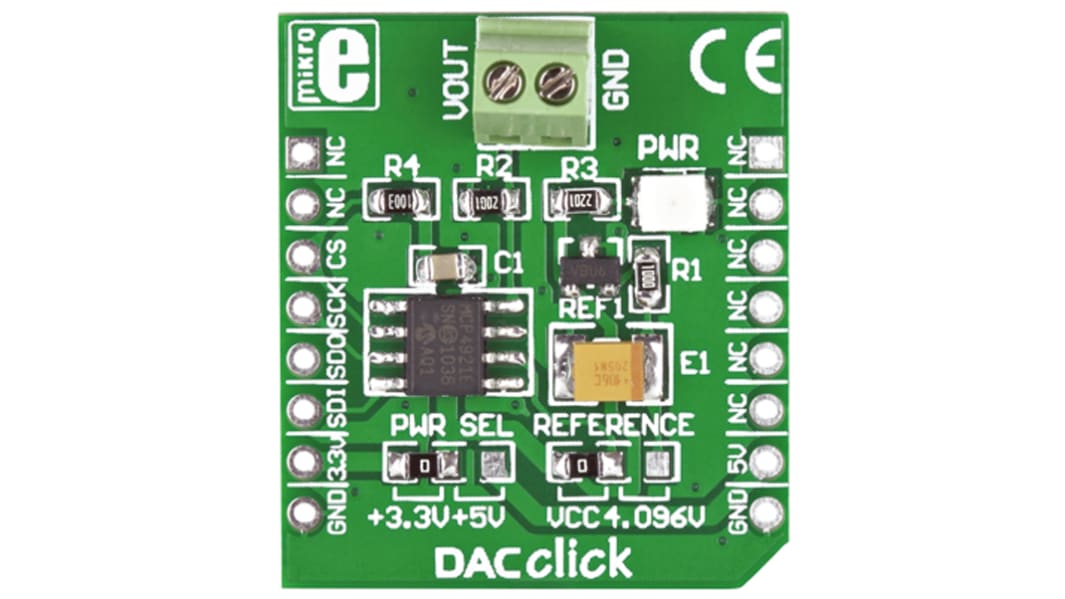 MikroElektronika 12-Bit Signalwandler-Entwicklungskit MikroBUS Click Board, DAC Click