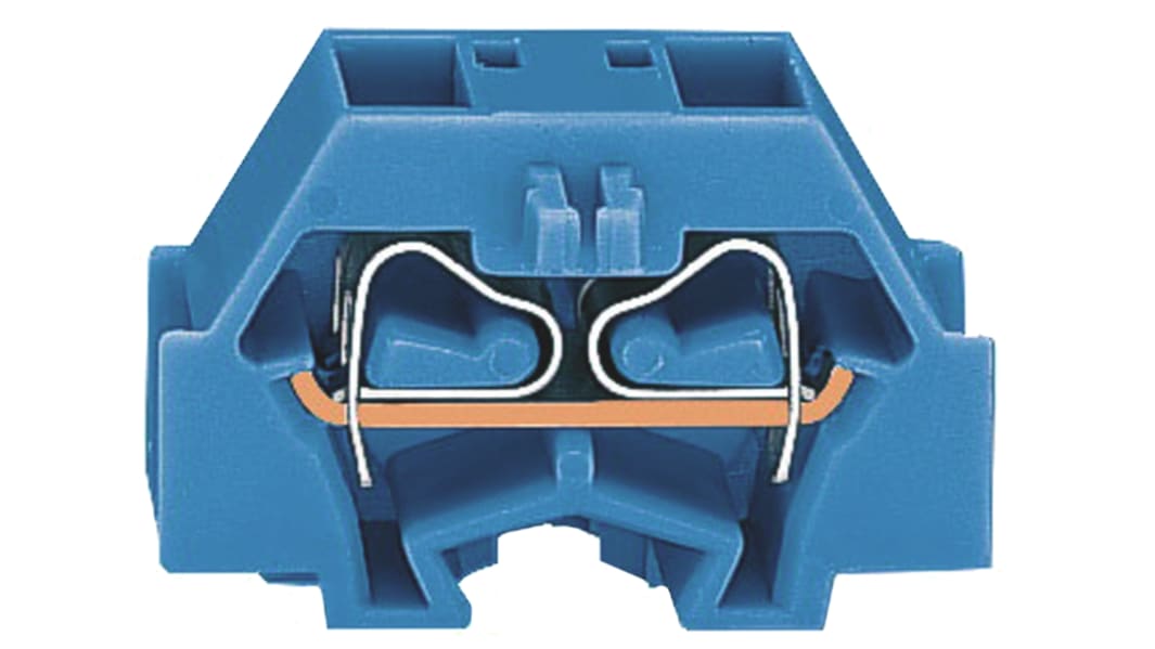 Morsettiera modulare WAGO, Blu, livello Singolo, , 18A
