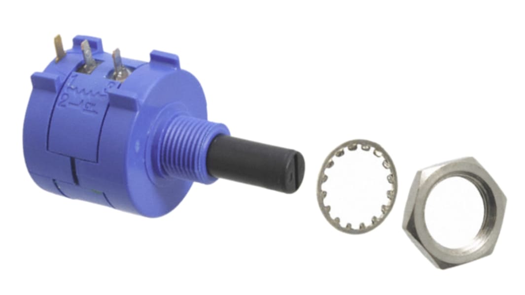 Bourns 3590 10kΩ Rotary Potentiometer 10-Turns 1-Gang Bushing Mount, 3590P-1-103L