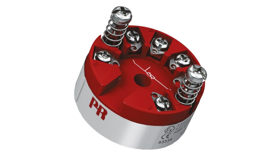 Trasmettitore di temperatura PR Electronics 5300, -200°C→850°C, ingresso universale, 8 → 35 V c.c.