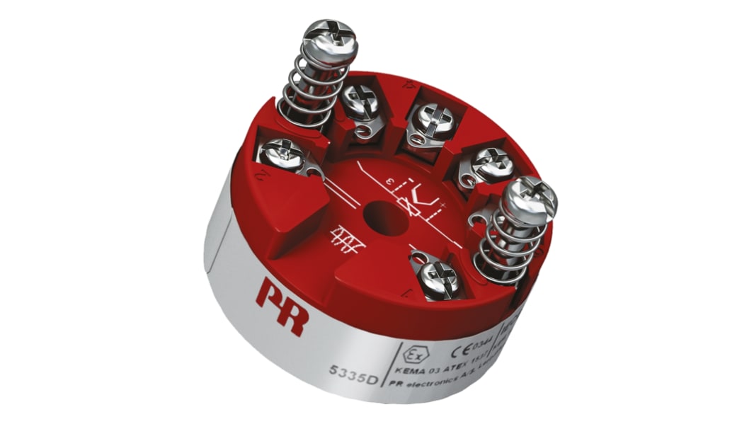 Trasmettitore di temperatura PR Electronics 5300, -200°C→850°C, ingresso universale, 8 → 30 V c.c.