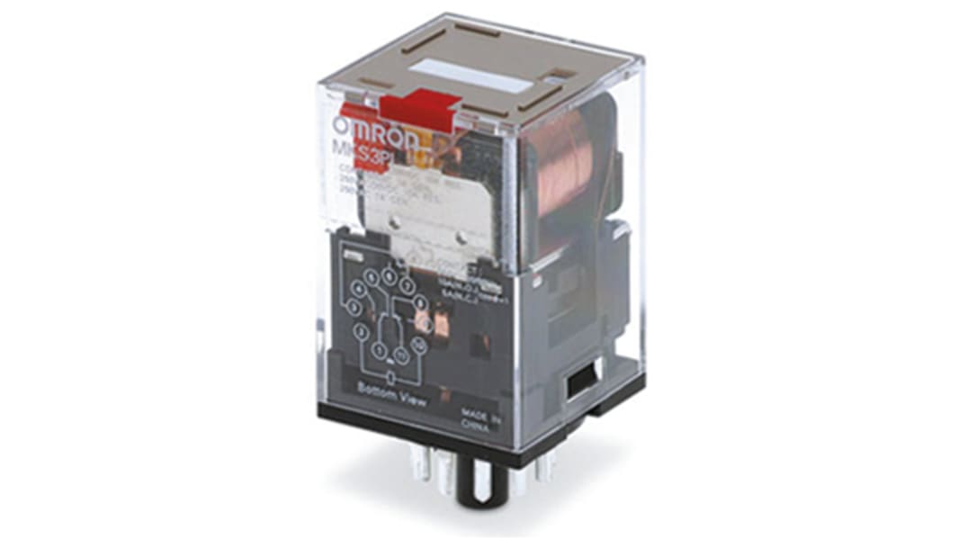 Omron Plug In Power Relay, 48V dc Coil, 10A Switching Current, DPDT