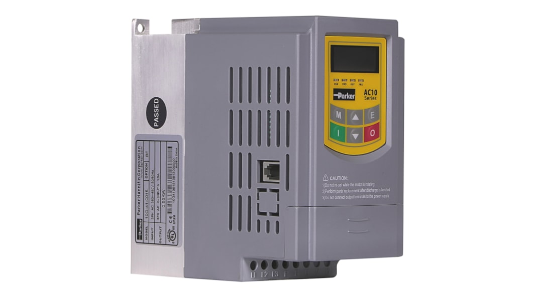 Parker Inverter Drive, 0.2 kW, 1 Phase, 230 V ac, 4 A, AC10 Series